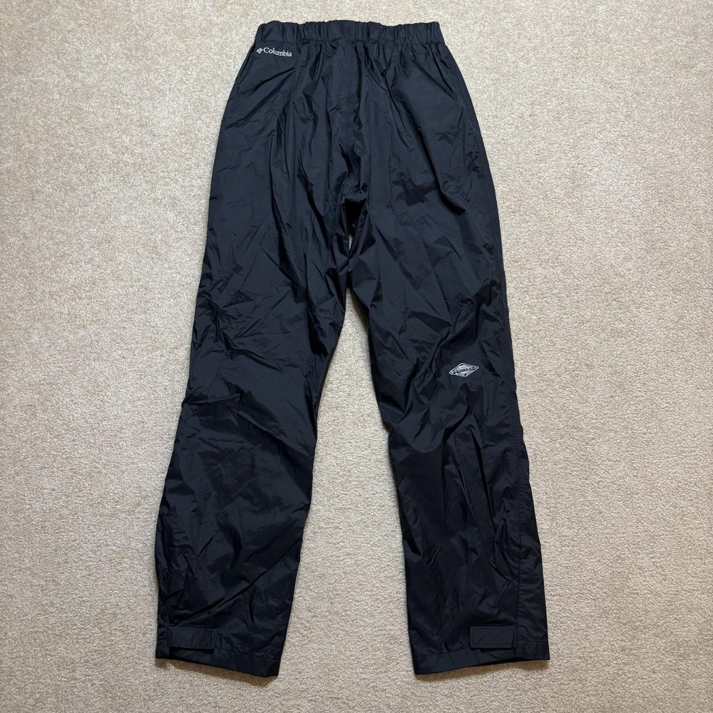 Columbia Rain Pants Mens Small Black Omni-Tech Waterproof Hiking Elastic Waist - Picture 2 of 15